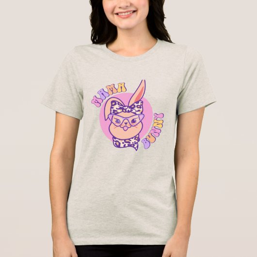 T-shirt En Tri-matière Momma Bunny Easter Bunny Head (Recto)