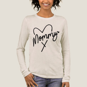 T-shirt En Tri-matière Mommy Simple Moderne Typographie Script Coeur