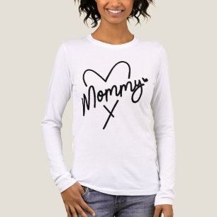T-shirt En Tri-matière Mommy Simple Moderne Typographie Script Coeur