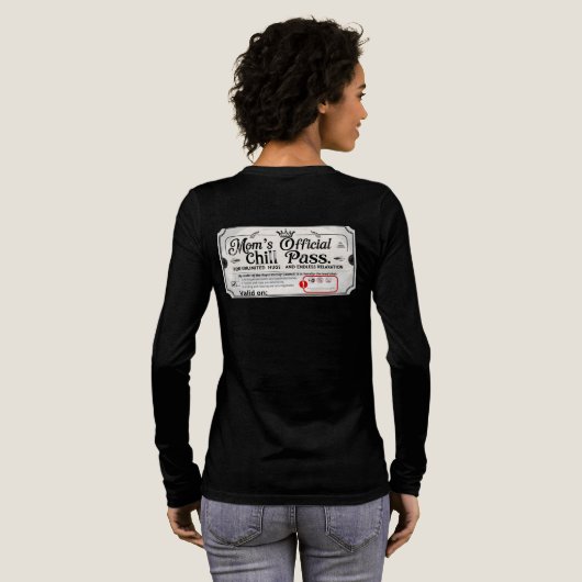 T-shirt En Tri-matière Mom's official chill pass (Verso complet)