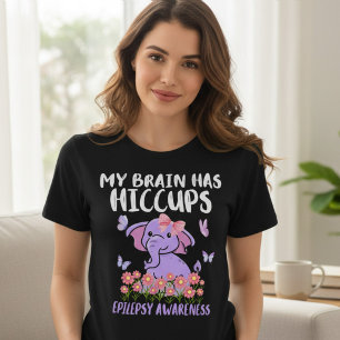 T-shirt En Tri-matière Mon Cerveau A Des Hoquets Éléphant Épilepsie