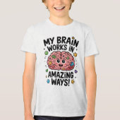 T-shirt En Tri-matière Mon cerveau fonctionne de manière Extraordinaire ! (Recto)