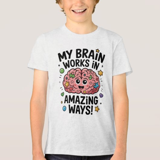 T-shirt En Tri-matière Mon cerveau fonctionne de manière Extraordinaire ! (Recto)