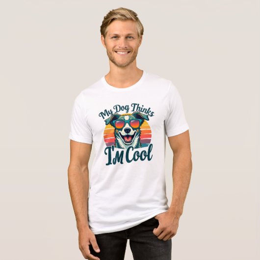 T-shirt En Tri-matière Mon chien pense que je suis Cool (Recto plein)