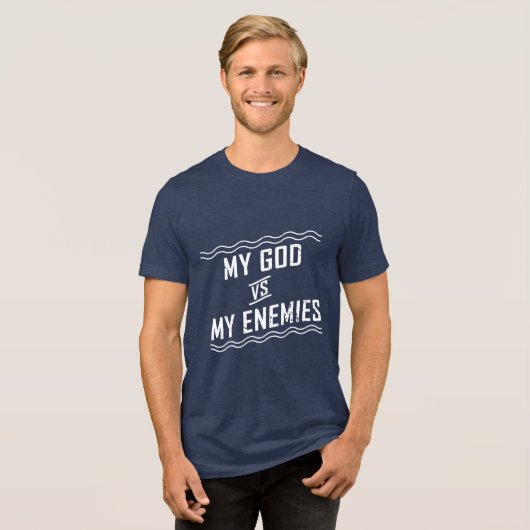 T-shirt En Tri-matière Mon Dieu contre mes ennemis Citation chrétienne (Recto plein)