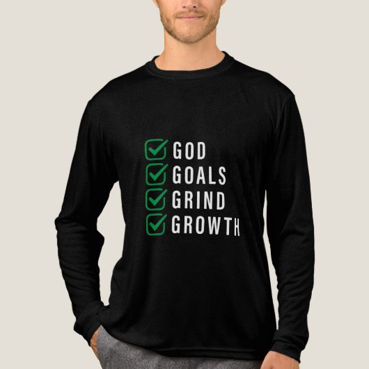 T-shirt En Tri-matière Mon Dieu. Objectifs. Grind. Croissance (Recto)