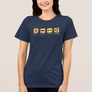 T-shirt En Tri-matière Mon mode de vie Mange le train du sommeil Répéter