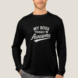 T-SHIRT EN TRI-MATIÈRE MON PATRON PENSE QUE JE SUIS GÉNIAL