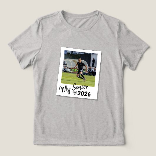 T-shirt En Tri-matière Mon Soccer Photo Personnalisé Senior (Design Recto)