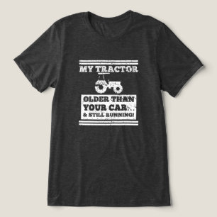 T-shirt En Tri-matière Mon tracteur plus vieux Funny Farmer Cadeau