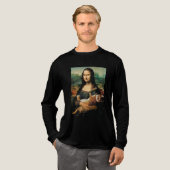 T-shirt En Tri-matière Mona Lisa holding a Cat (Recto complet)