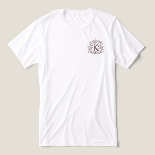 T-shirt En Tri-matière Monogram K White (Design Recto)