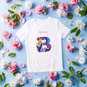 T-shirt En Tri-matière Monogramme Vibrant - Lettre B Anniversaire Artis