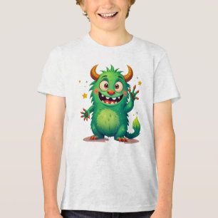 T-shirt En Tri-matière Monstre vert joyeux