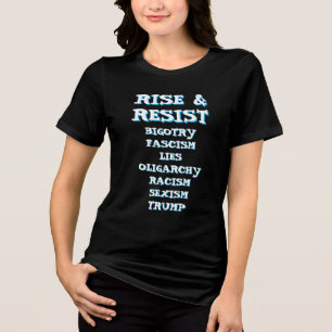 T-shirt En Tri-matière Monter et résister Anti Donald Trump