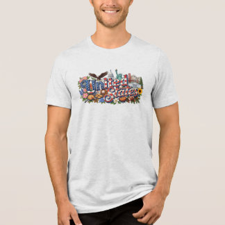 T-shirt En Tri-matière Monuments du patrimoine américain drapeaux américa