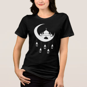 T-shirt En Tri-matière Mosquée blanche sous un croissant de lune Fanous R