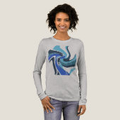 T-shirt En Tri-matière Motif à fleurs Abstrait Blue Royal Turquoise (Recto complet)