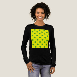 T-shirt En Tri-matière Motif de pois verts sur fond jaune 