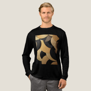 T-shirt En Tri-matière Motif géométrique Abstrait or et noir
