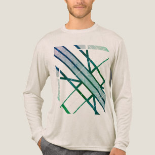 T-shirt En Tri-matière Motif géométrique diagonal gris vert MCM