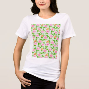T-shirt En Tri-matière Motif Roses Roses Fleurs