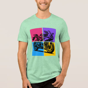T-shirt En Tri-matière Moto de sport Pop Art