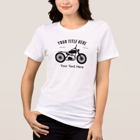 T-shirt En Tri-matière Motorcycle Ride Speed and Freedom Design (Recto)