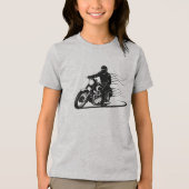 T-shirt En Tri-matière Motorcycle Rider Silhouette – Speed, Freedom & Sty (Recto)