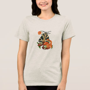 T-shirt En Tri-matière Motte avec feuilles orange