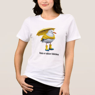 T-shirt En Tri-matière Mouette drôle dans les bottes de pluie - Humour de