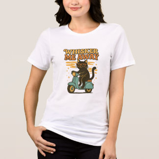 T-shirt En Tri-matière Moustaches Emportent Moi Chat Rétro