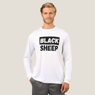 T-shirt En Tri-matière Mouton Noir Typographie Audacieuse Entourage Desig