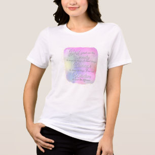 T-shirt En Tri-matière Mug Café Rose et Or Prière de Sérénité