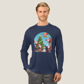 T-shirt En Tri-matière **“Multi-Santa Christmas Fun – 3D Cartoon Transpar (Recto complet)
