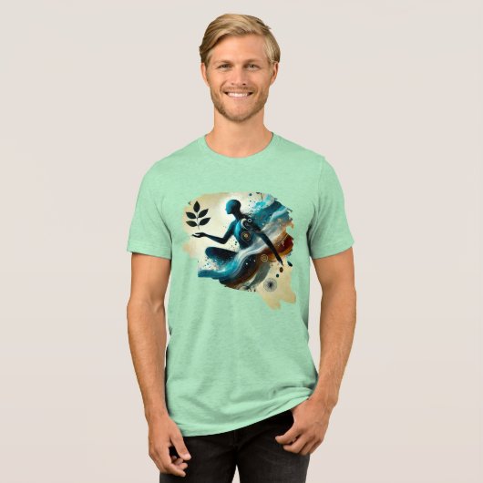 T-shirt En Tri-matière Multidimensions - T-shirt Art Abstrait (Recto plein)