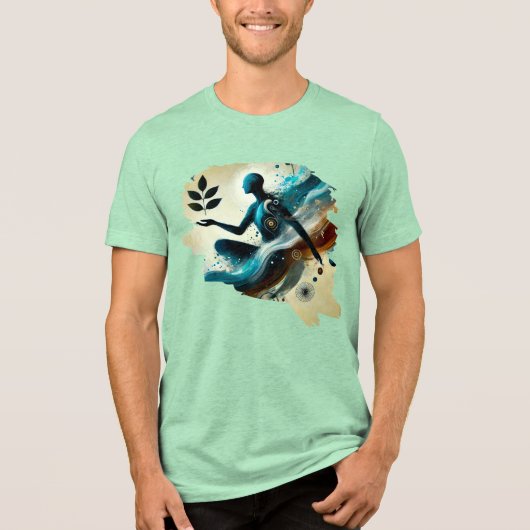 T-shirt En Tri-matière Multidimensions - T-shirt Art Abstrait (Recto)