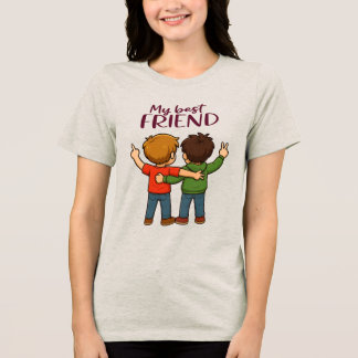 T-shirt En Tri-matière My Best Friend Cute Cartoon Design Bella Canvas 