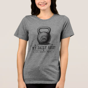 T-shirt En Tri-matière My Daily Reset Lift Breathe Repeat Workout