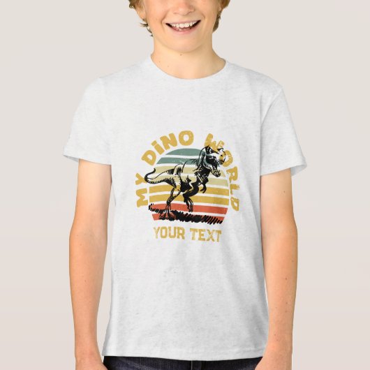 T-shirt En Tri-matière My Dino World Youth (Recto)