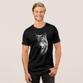 T-shirt En Tri-matière Mystic Wolf Face Heterochromia Eyes Unisex Tee (Recto plein)