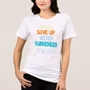 T-shirt En Tri-matière N'abandonnez jamais, motivation design