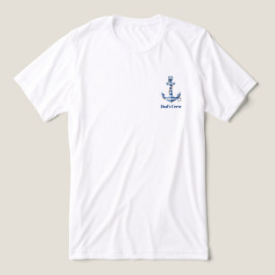 T-shirt En Tri-matière Naissance Rayée Nautique Ancre