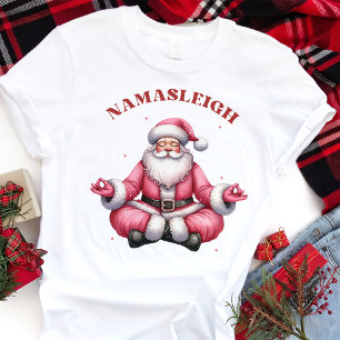 T-shirt En Tri-matière Namasleigh Funny Santa Yoga Noël