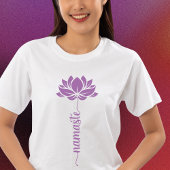 T-shirt En Tri-matière Namaste Black Lotus Flower Script moderne