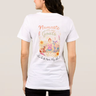 T-shirt En Tri-matière Namaste with my Goats Yoga Tee