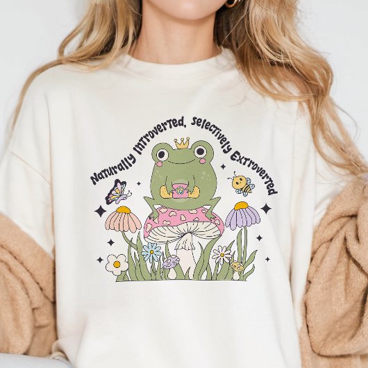 T-shirt En Tri-matière Naturellement Introverti Sélectivement Grenouille