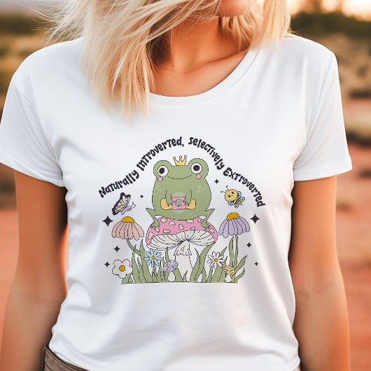T-shirt En Tri-matière Naturellement Introverti Sélectivement Grenouille