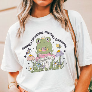 T-shirt En Tri-matière Naturellement Introverti Sélectivement Grenouille 