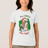 T-shirt En Tri-matière Naughty Beagle Pup Holiday (Recto)